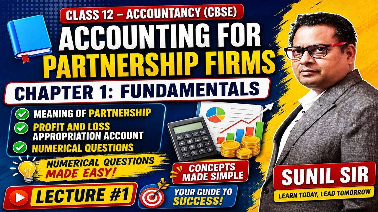 Accounting for Partnership Firms Fundamentals | Profit & Loss Appropriation A/c | Class 12 CBSE