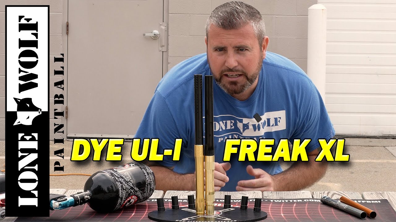 Сравнение стрельбы из стволов Dye UL-I и Freak XL | Пейнтбол Lone Wolf