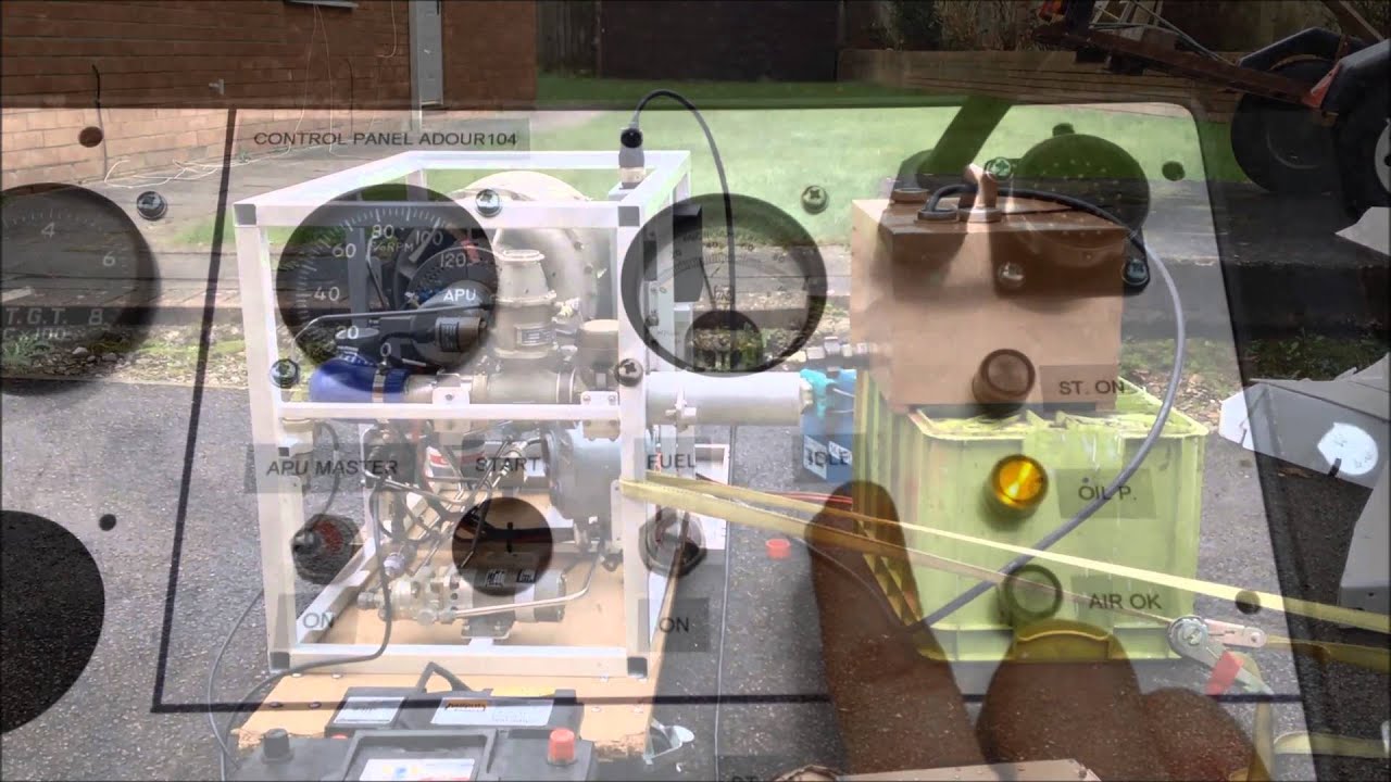 Jaguar GR3 Jet Fighter Microturbo APU Gas Turbine Test Run