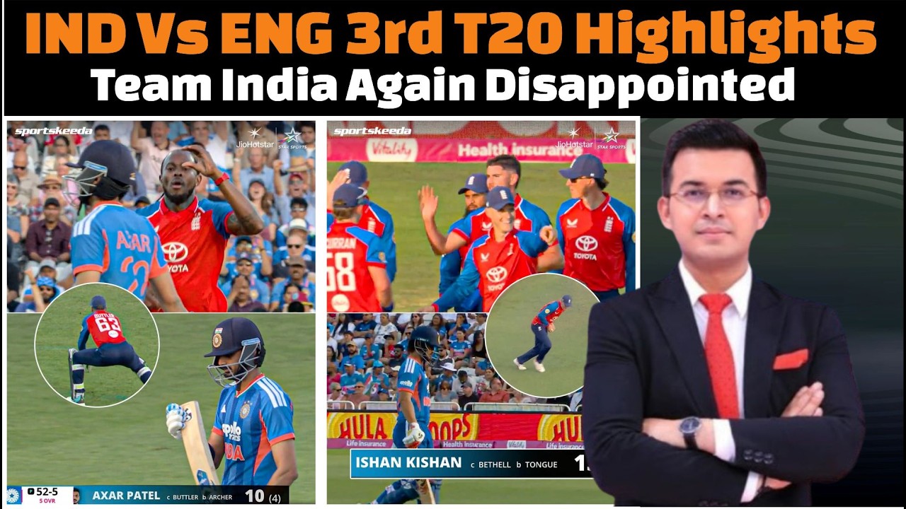 India vs England T20 match 2026 complete highlights today.