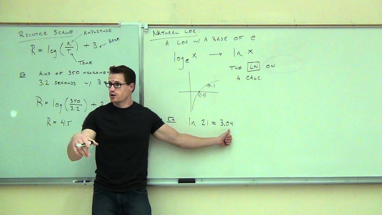 Intermediate Algebra Lecture 12.6:  Studying Common and Natural Logarithms.
