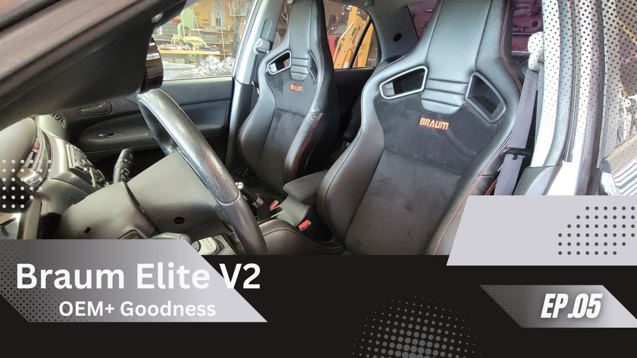 BRAND NEW Braum Elite V2 seats Abandoned Mitsubishi Evolution 9 MR Rebuild Part 5