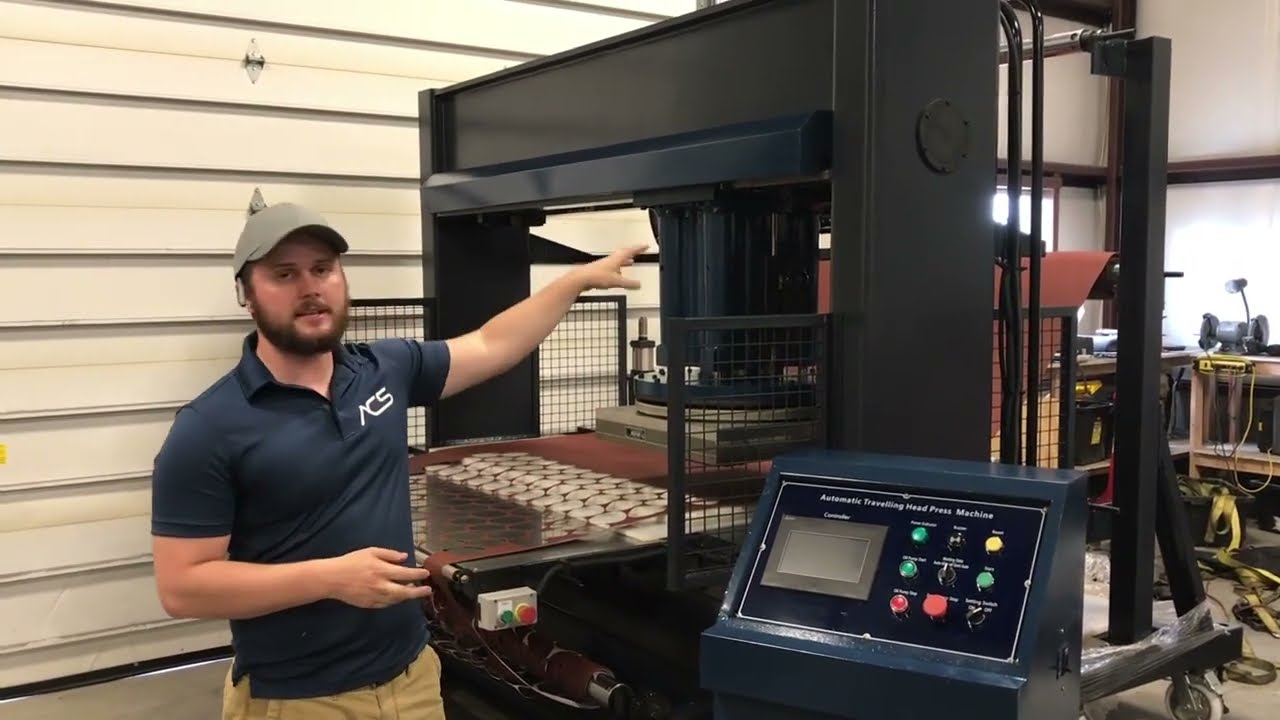 Overview of a fully automated HAMMERHEAD Pinch Roller Traveling Head Press