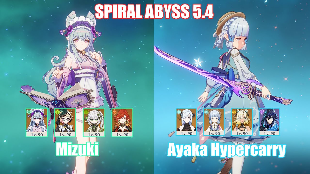 C0 Mizuki & C0 Ayaka Hypercarry | Spiral Abyss 5.4 | Genshin Impact