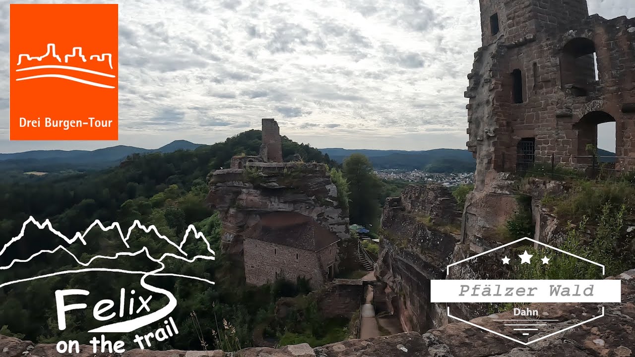 Pfälzer Wald: 3 Burgen Weg bei Dahn - 6km, tolle Felsen, geniale Burgruinen