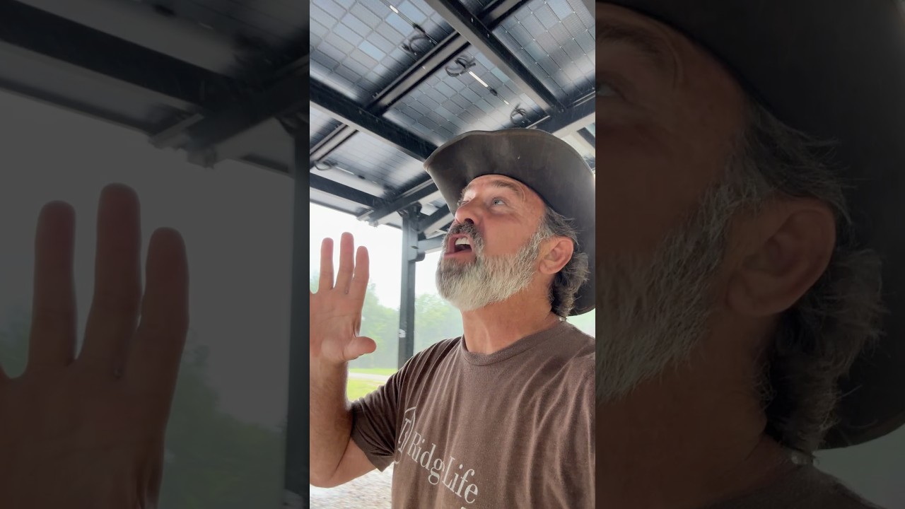 Rainstorm Under Solar Carport From Signature Solar! | All Dry!!!