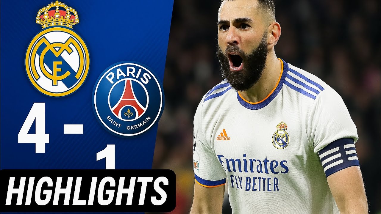 #Real Madrid_(4)_vs_(1)_Paris Saint Germain #fifa #dls25gameplay