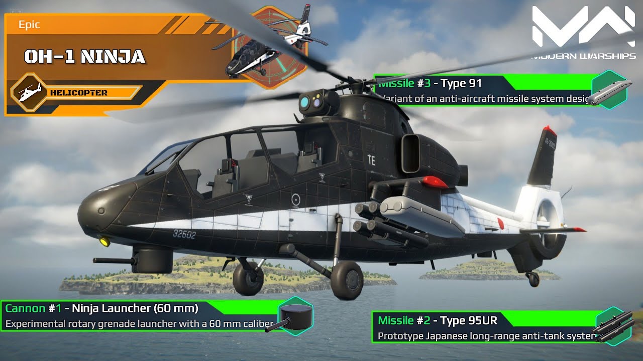 New VIP BP Helicopter OH-1 Ninja Full Review and Test | Modern Warships