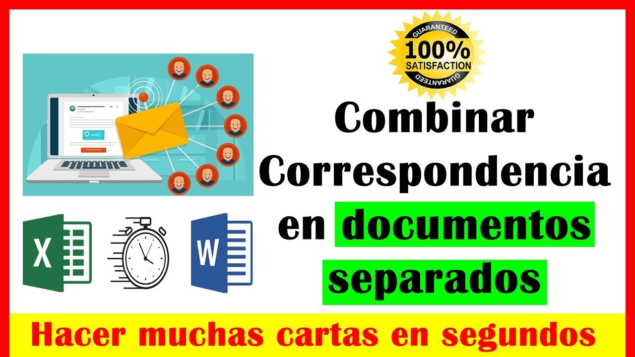 ⭐🛑⭐Combinar correspondencia en DOCUMENTOS SEPARADOS