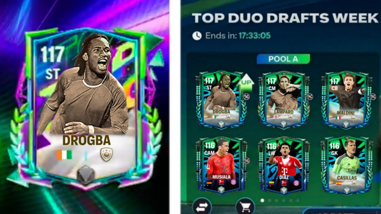 БЕСПЛАТНЫЙ ДРОГБА 117 OVR!! ЛУЧШИЕ ОФИЦИАЛЬНЫЕ ИГРОКИ ДЛЯ ДРАФТА FC MOBILE 26 | ДРАФТ ЛЕГЕНДЫ С О...