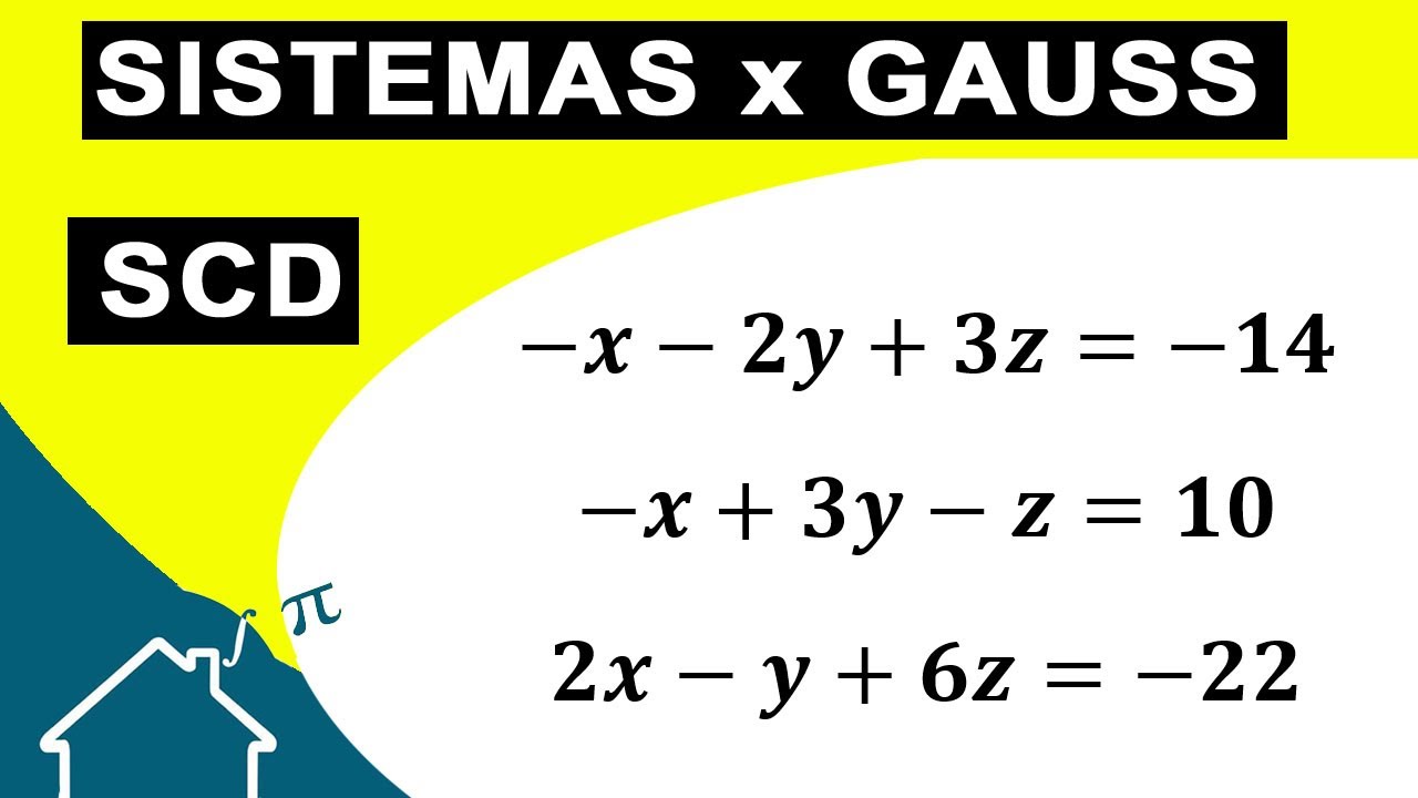 👉 Resolver SISTEMAS Ecuaciones por GAUSS ✅️ ( SCD ) Sistema Compatible Determinado