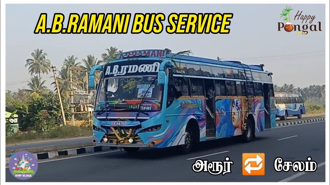 A.B.RAMANI Bus Service 🥰🥰 Harur To Salem Via - G K Road 🛣️ #privatebus #thelegend #salem #busservice