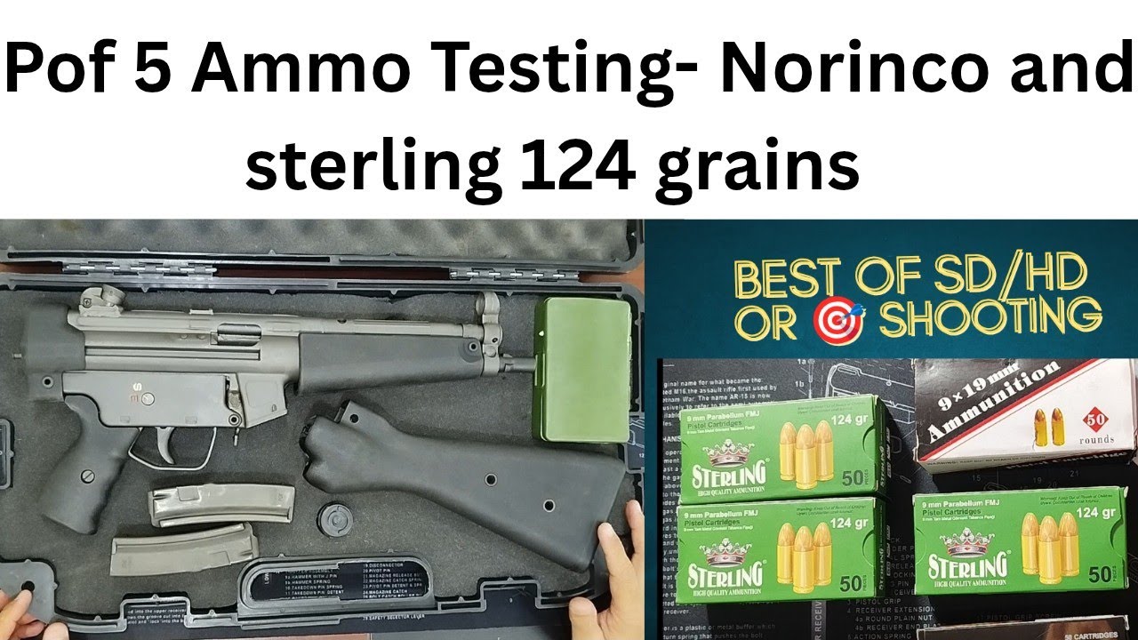POF 5 pistol 9 mm | ammo testing sterling and Norinco . HK mp5 #mp5lover #shorts #pof #shootingrange