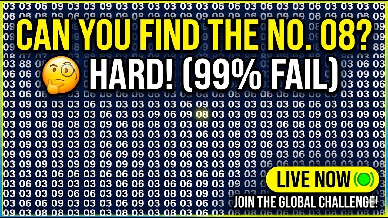 Find the Hidden 08! 🧩 Only Geniuses Can See It #Puzzle #livestream #shortsfeed