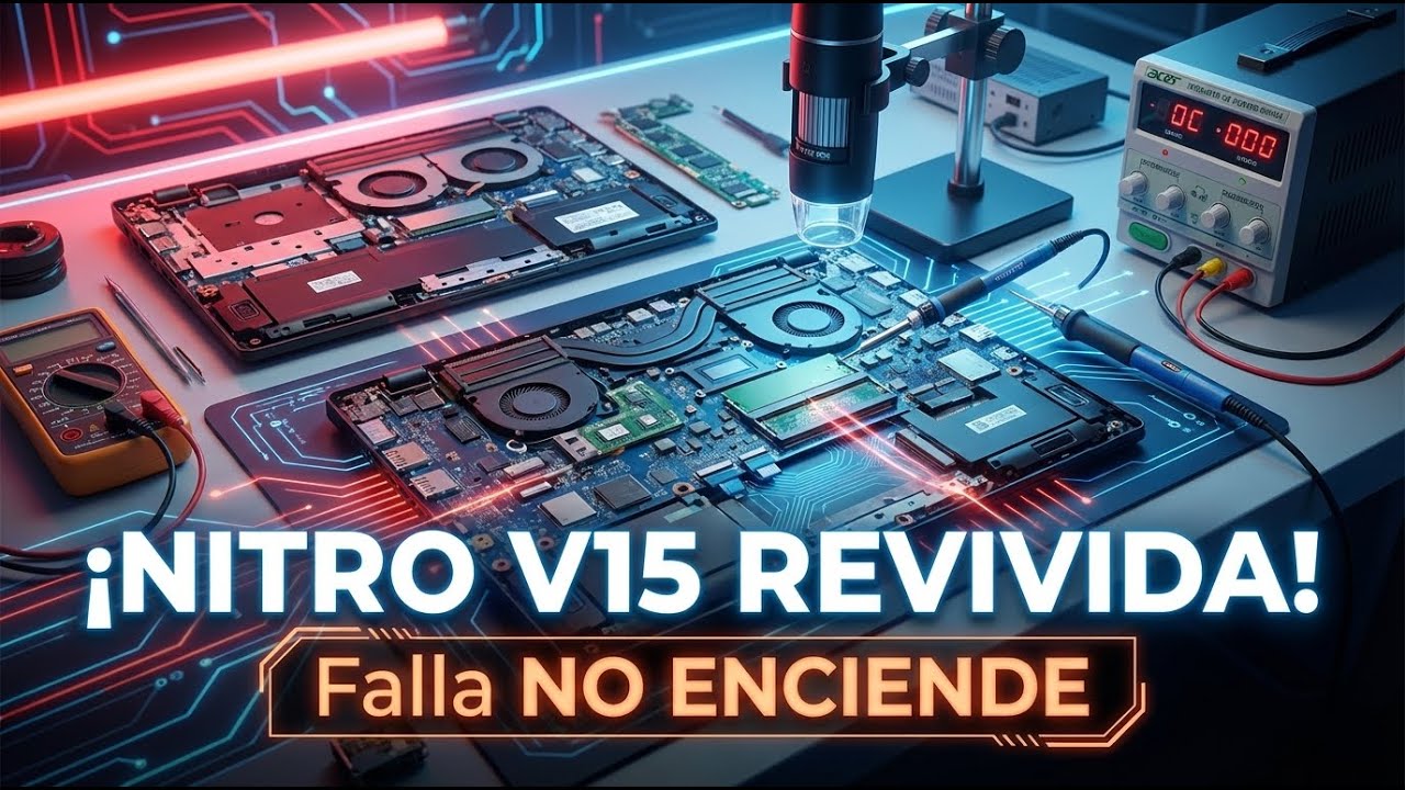 Reparando una Nitro V15 que No Enciende 💻 ¡No Creerás Qué Falló!