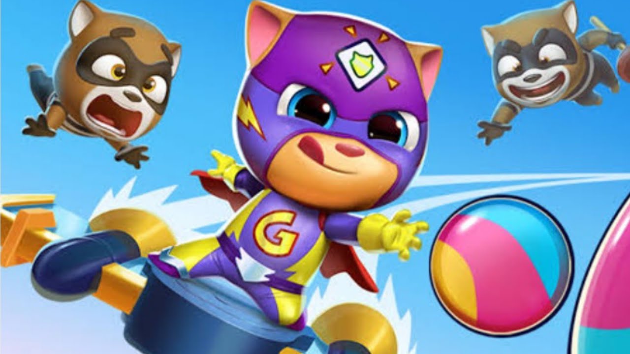 Jogando talking tom hero dash 