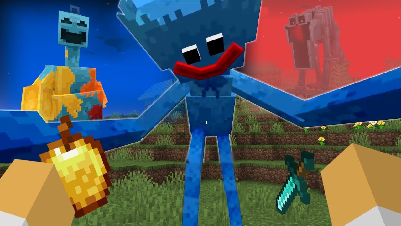 ハギーワギーたちが全力で倒しにくる世界でサバイバル【マインクラフト】