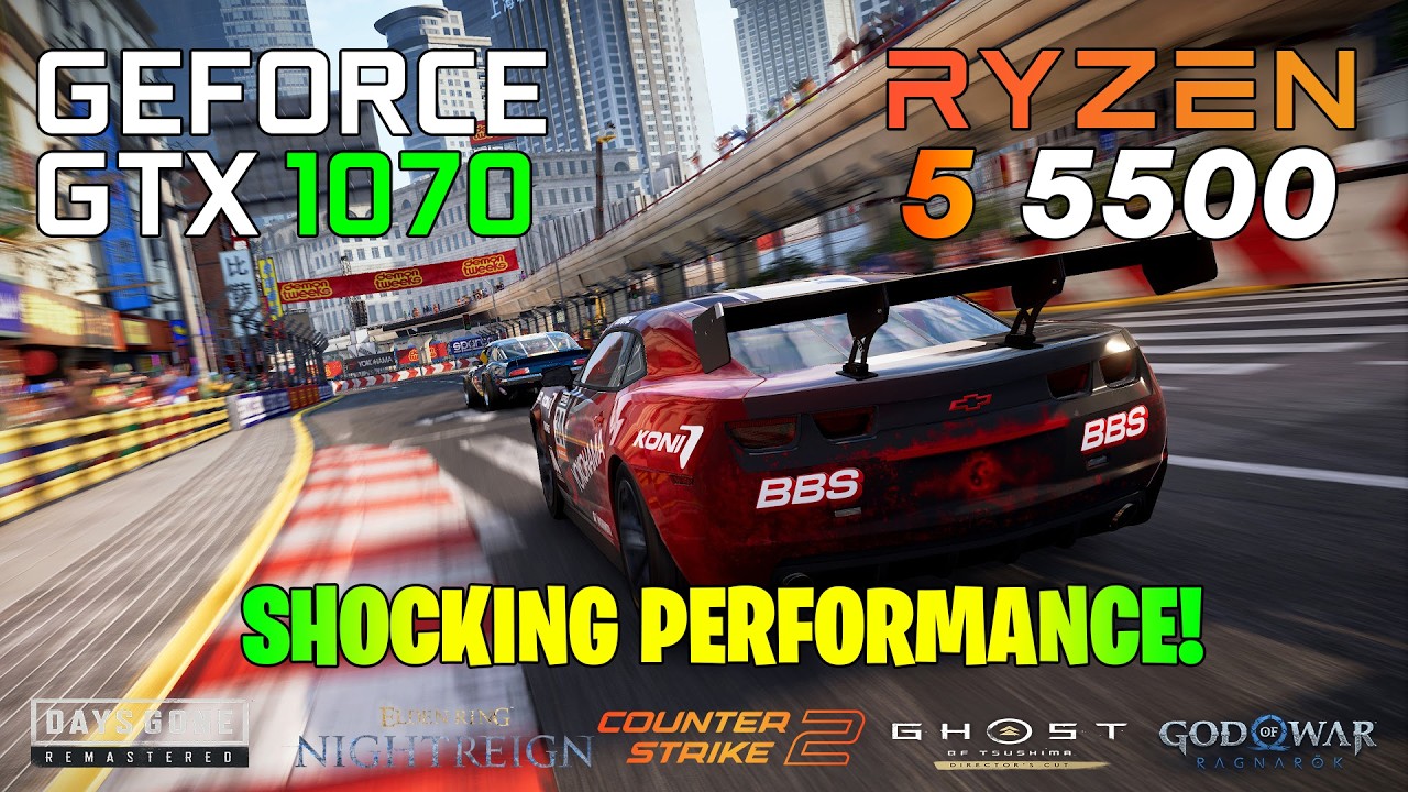 GTX 1070 + Ryzen 5 5500 Gaming / Performance Test | 2025 Build Showcase 🔧