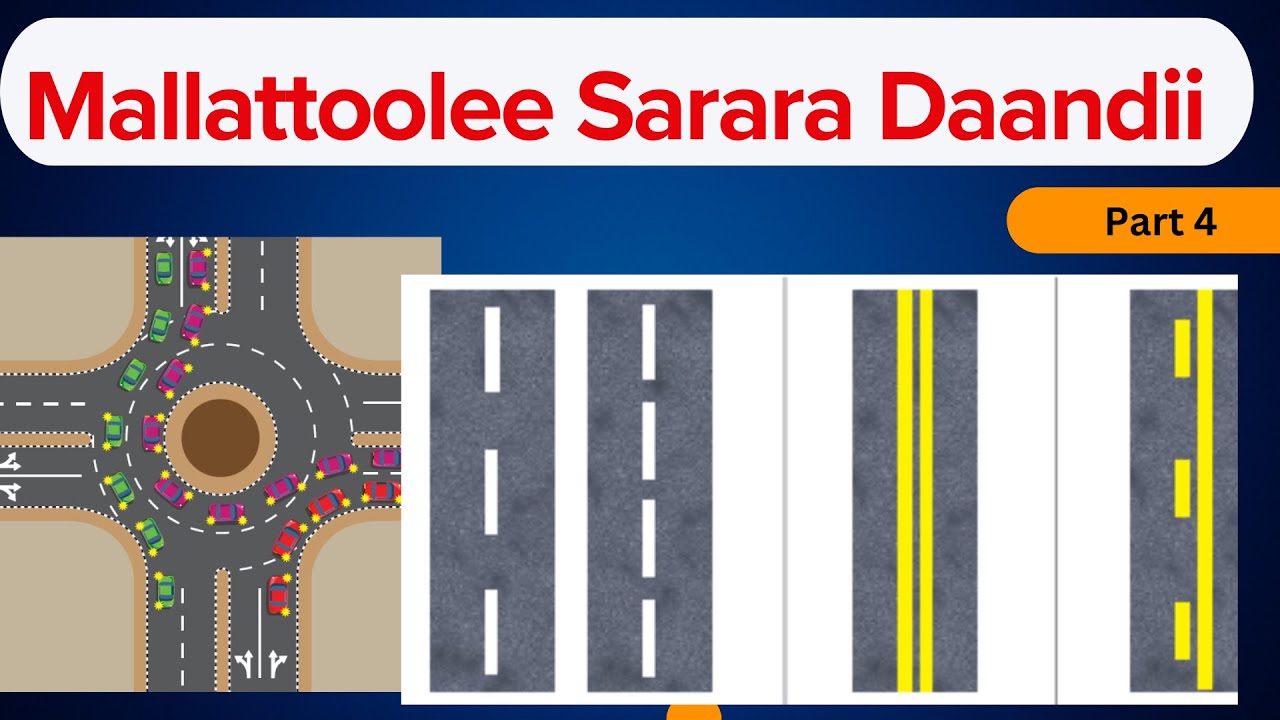 #4. Mallattoolee qarqara daandii idil adduntyaa sararoota daandii irraatti dibaman/road sign /