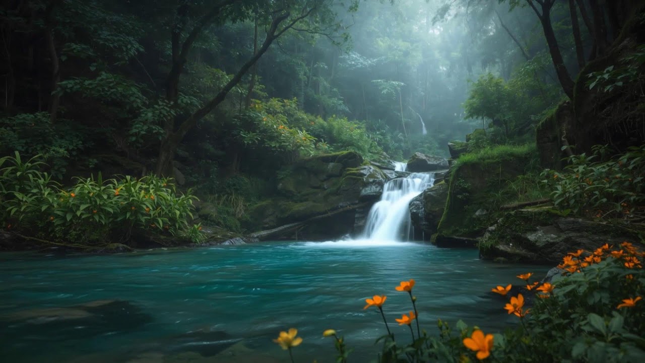 Calming Piano & Water Sounds 🌹 Relaxation for Sleep, Healing & Inner Peace,sleep Meditation 4