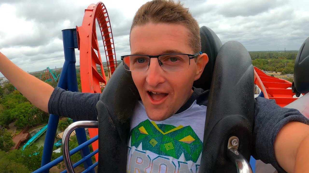 Riding SheiKra At Busch Gardens Tampa Bay - Rider Cam POV
