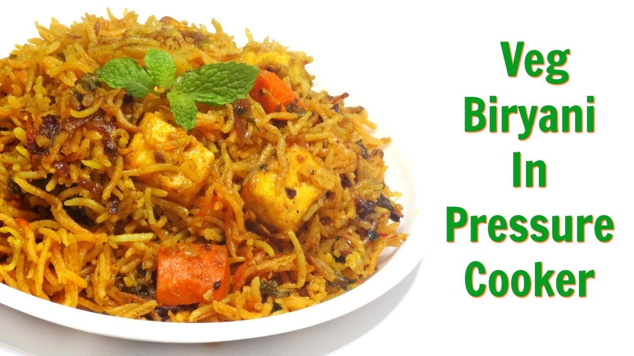 कुकर में बनाये बेहतरीन वेज बिरयानी - Veg Dum Biryani Recipe in Pressure Cooker - KabitasKitchen
