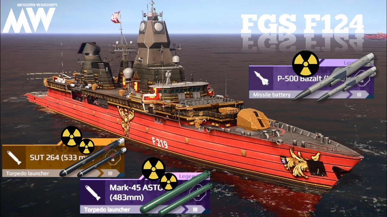 SUT 264 & Mark-45 ASTOR & P-500 Bazalt (Nuke) with FGS F124 Deadliest build🔥- Modern Warships