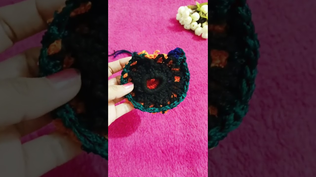 Woolen cute small bag #crochet ##artandcraft #diyideas 