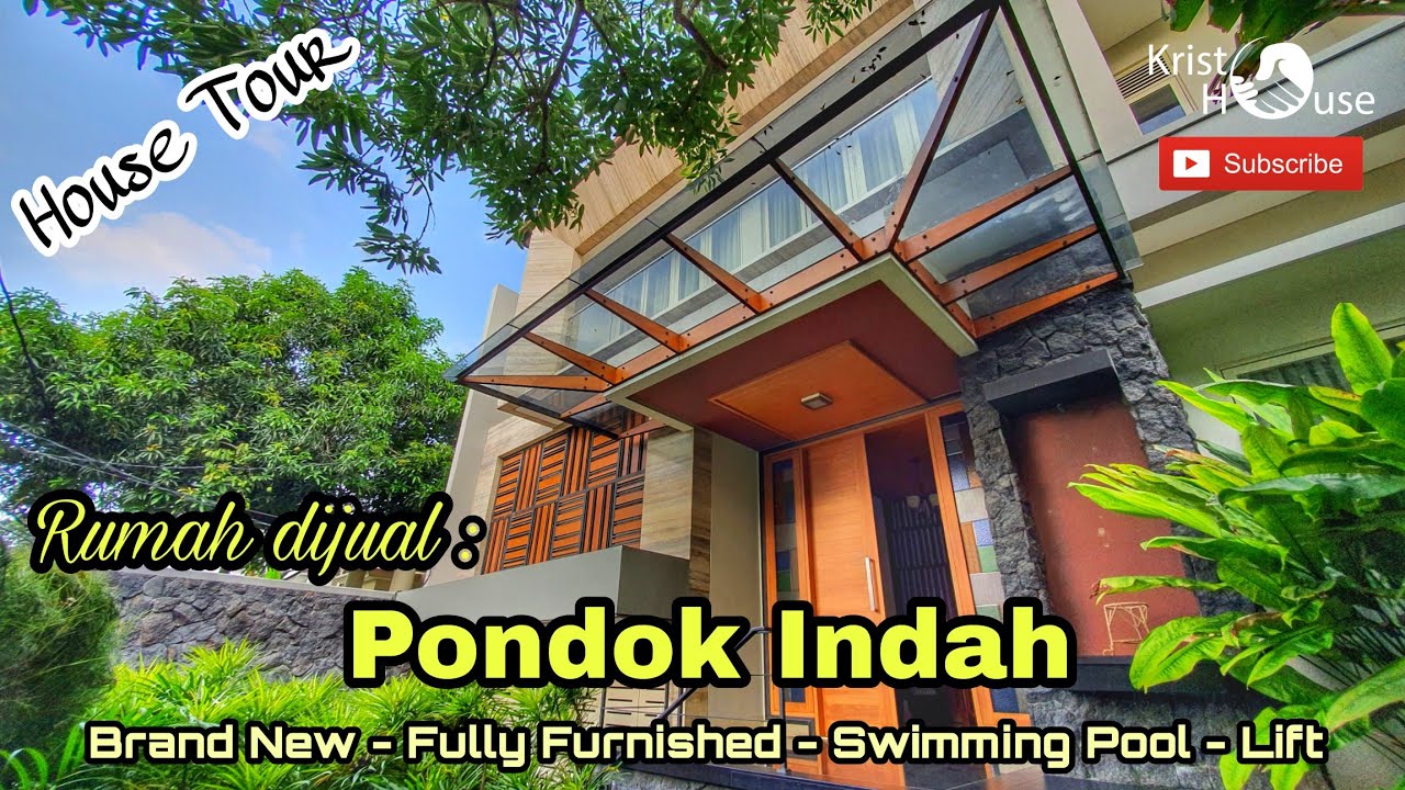 House Tour : Rumah Mewah Dijual @ Pondok Indah, Jakarta Selatan ( Brand New, Furnished, pool, Lift )