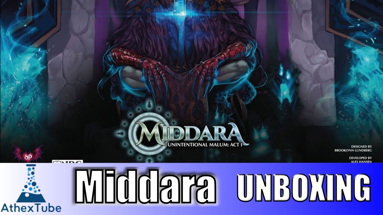 Middara Unintentional Malum &ndash; Act 1 Board Game Unboxing Kickstarter Shipment 1