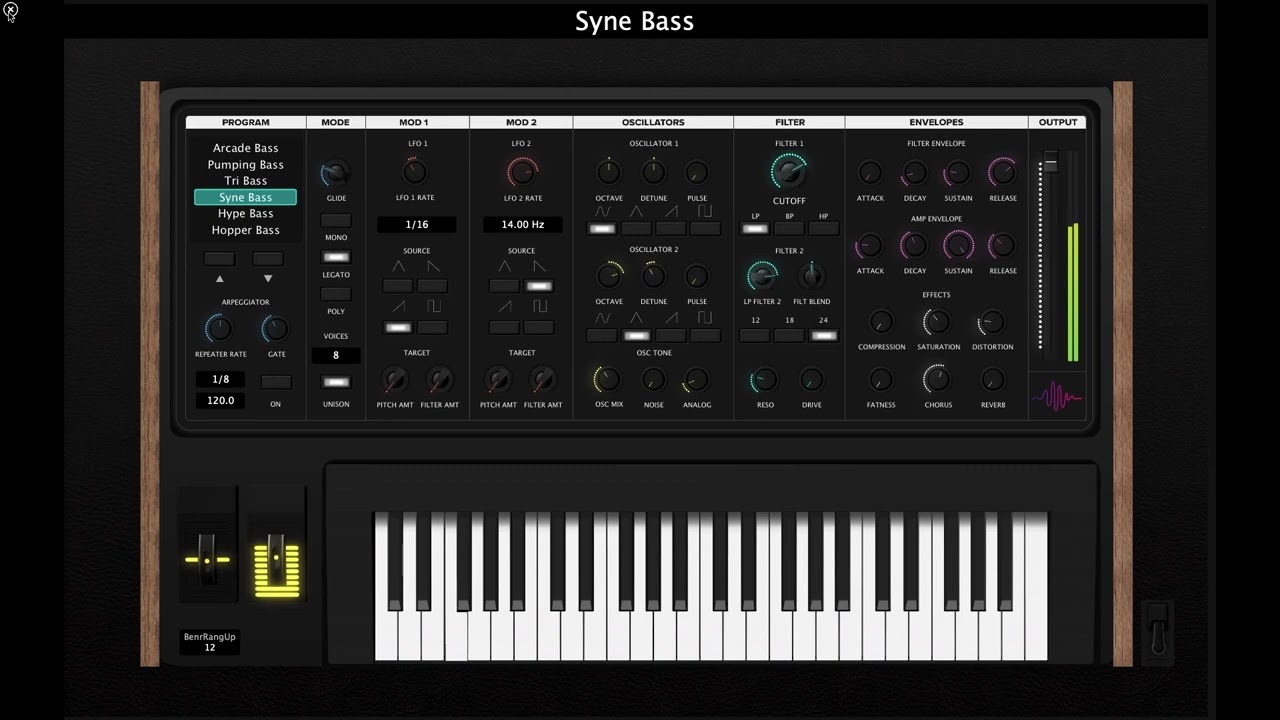 Synth Bass Template for MainStage 3 & Logic Pro X