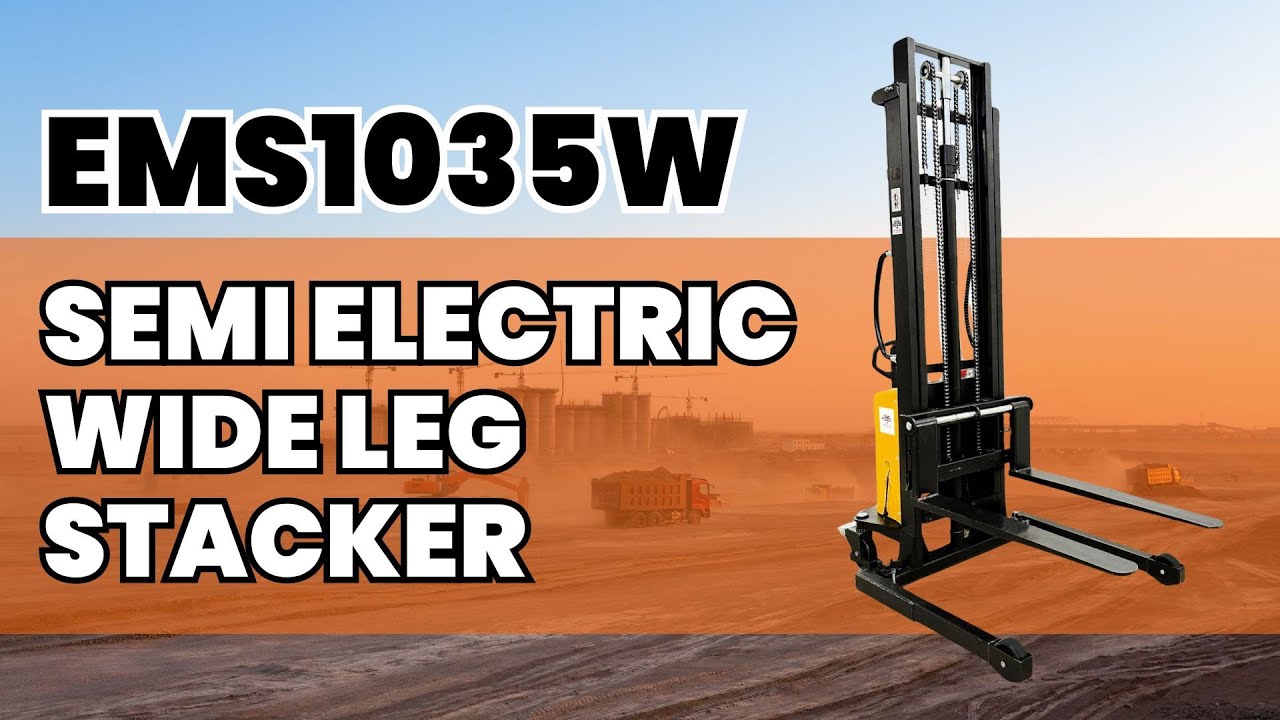 EMS1035W Semi Electric Wide Leg Stacker