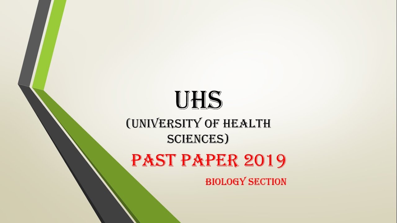 MDCAT PART 10 || UHS PAPER 2019- PART 2 || BIOLOGY SECTION