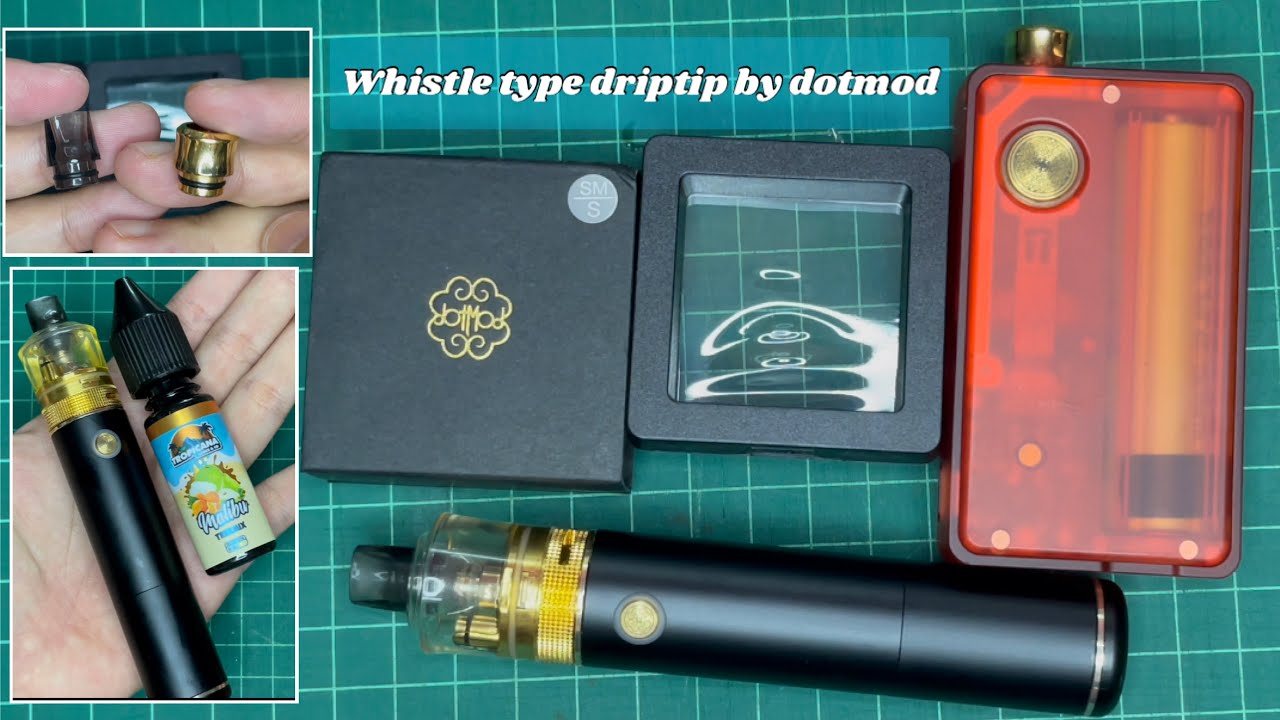 Unboxing Whistle Type Driptip by Dotmod + Tropicana Malibu Salt 15ml ft. Dotstick