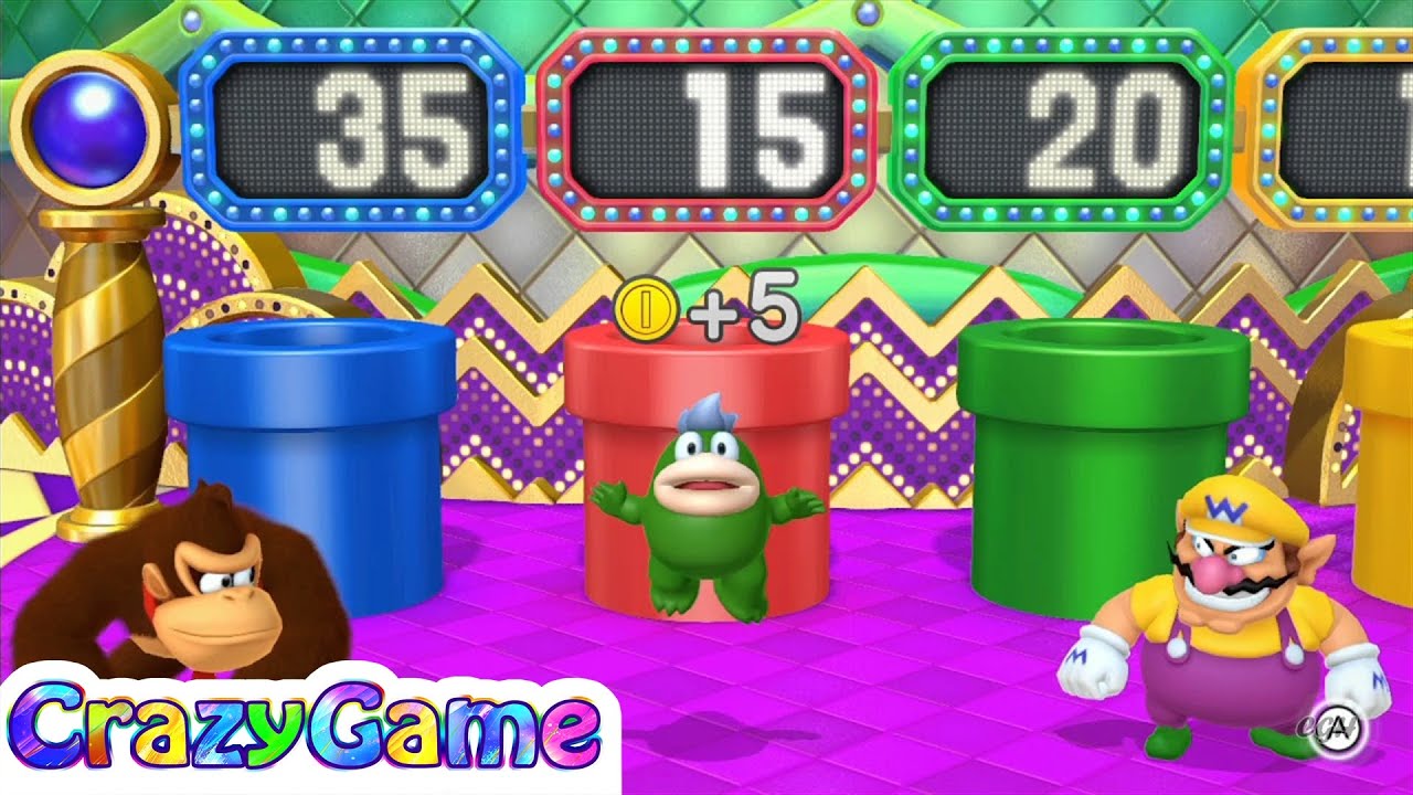 Mario Party 10 Coin Challenge #14 Donkey Kong vs. Spike vs. Wario vs. Toadette Gameplay