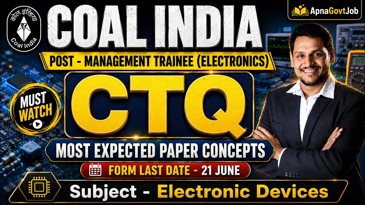 Coal India MT electronics Most expected questions concepts | cil mt system exam Preparation 2026