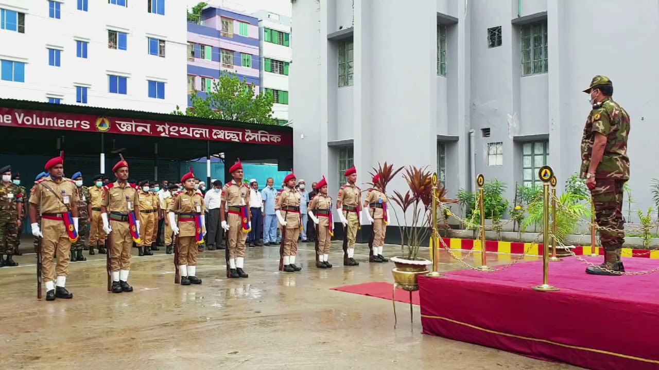 বিএনসিসি গার্ড অব অনার-Bangladesh National Cadet Corps - BNCC Guard of Honor at Mainamati Regiment
