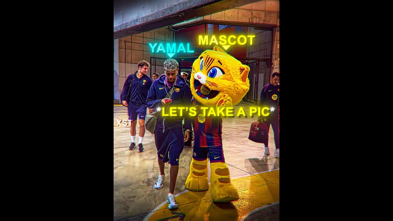 Lamine Yamal And Nicki Nicole Vs Mascot 😂