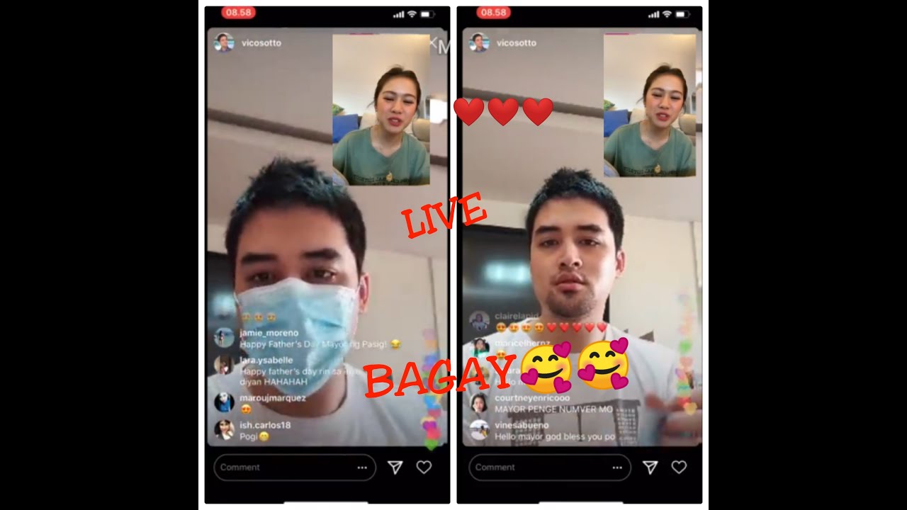 Mayor Donya tesoro at Mayor Vico sotto nag fb live ( bagay sila parihong masipag at mabait)