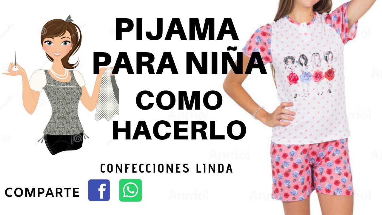 PIJAMA PARA NIÑA COMO HACERLA