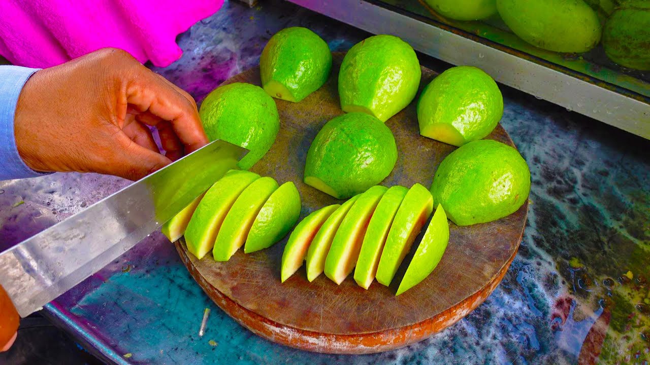 Pink Guava, Yellow Mango, Green Banana, & More! Amazing Fruit Cutting Skills - Cambodian Street Food