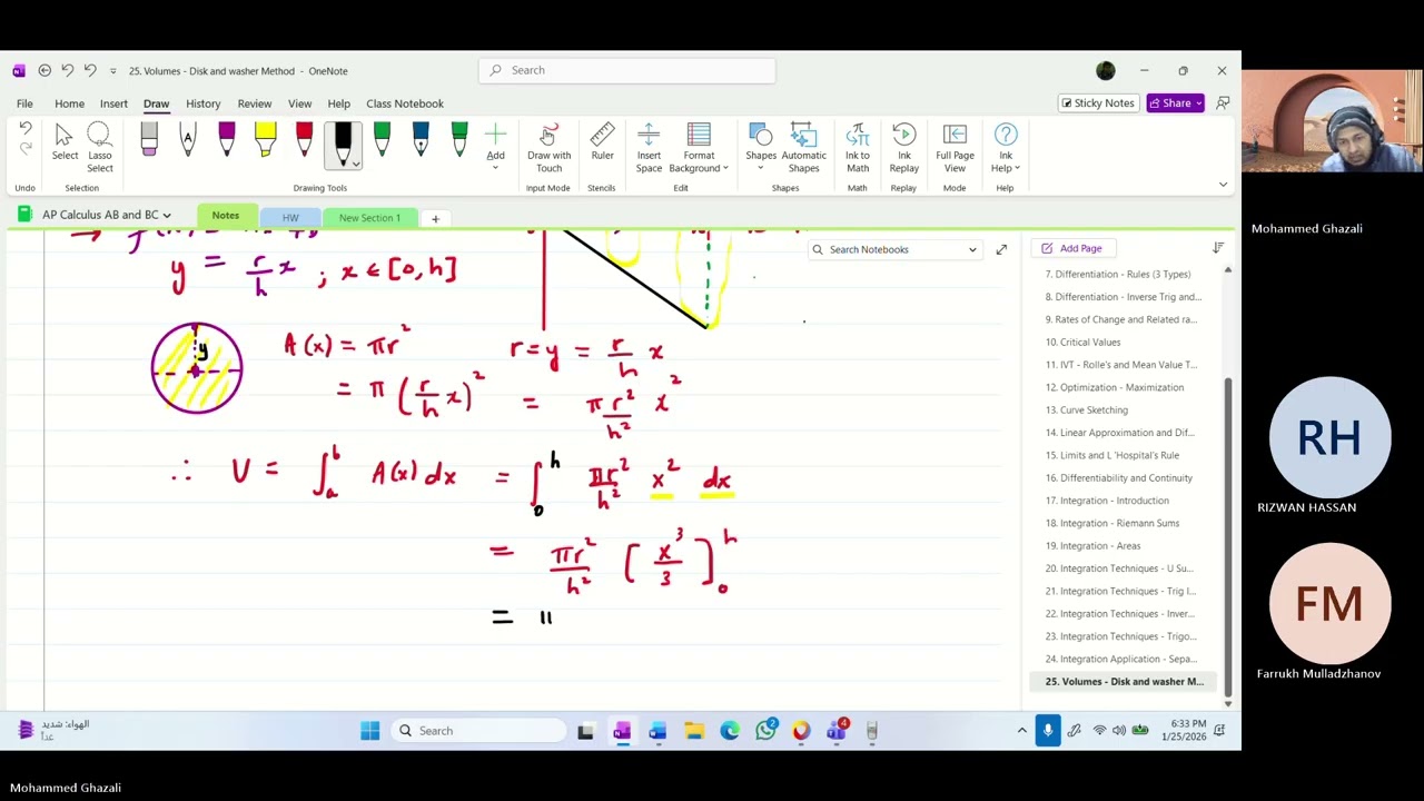 25. Integration Application - Volumes (Disk and washer Method)