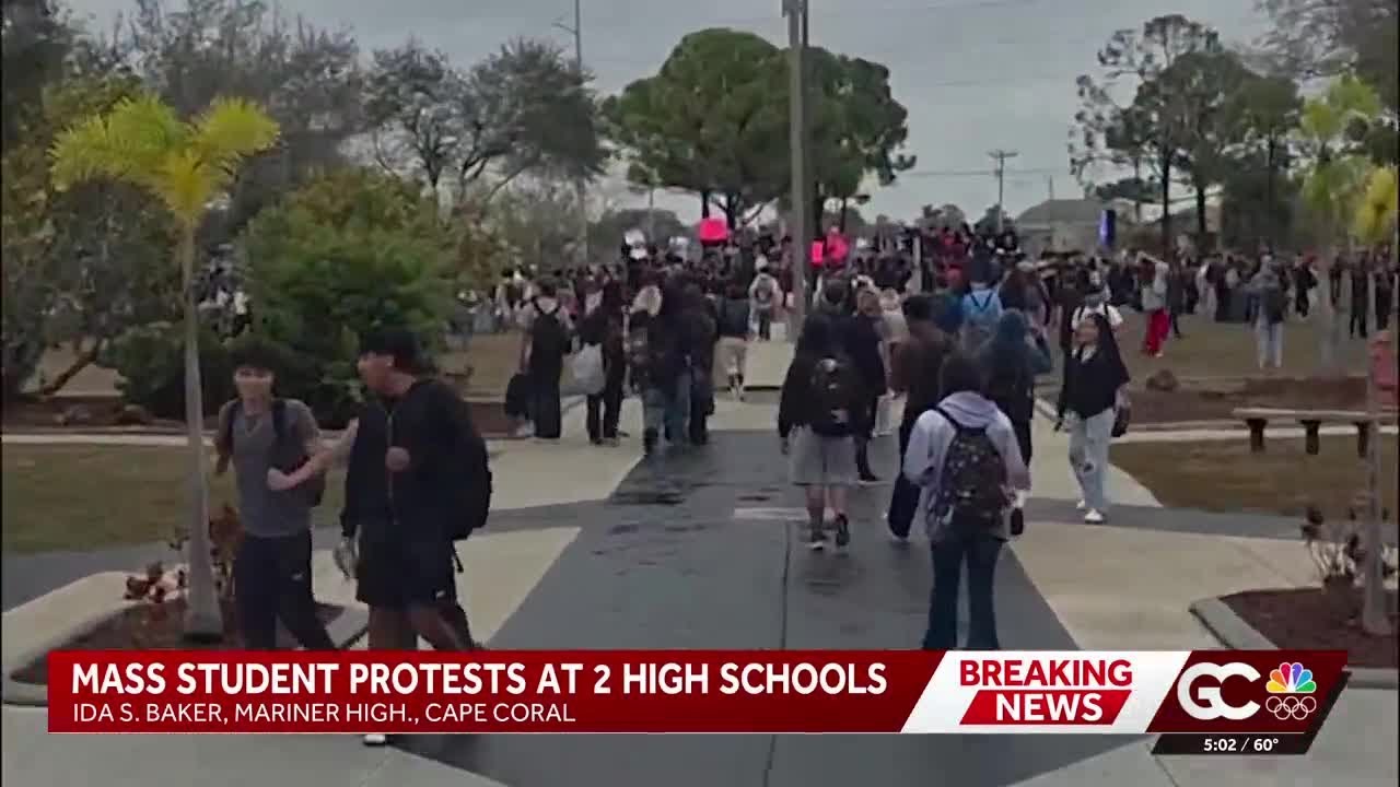 Students walk out of Cape Coral high schools in protest against ICE
