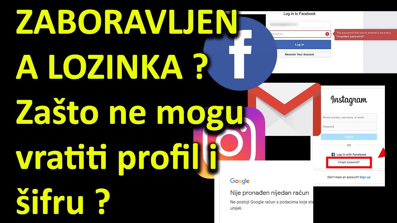 Zaboravljena lozinka ? Zašto ne mogu vratiti zaboravljenu lozinku ili profil ? Kako resetovati šifru