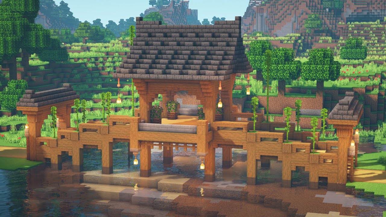 Minecraft : 🏮 Как построить восточный мост для выживания