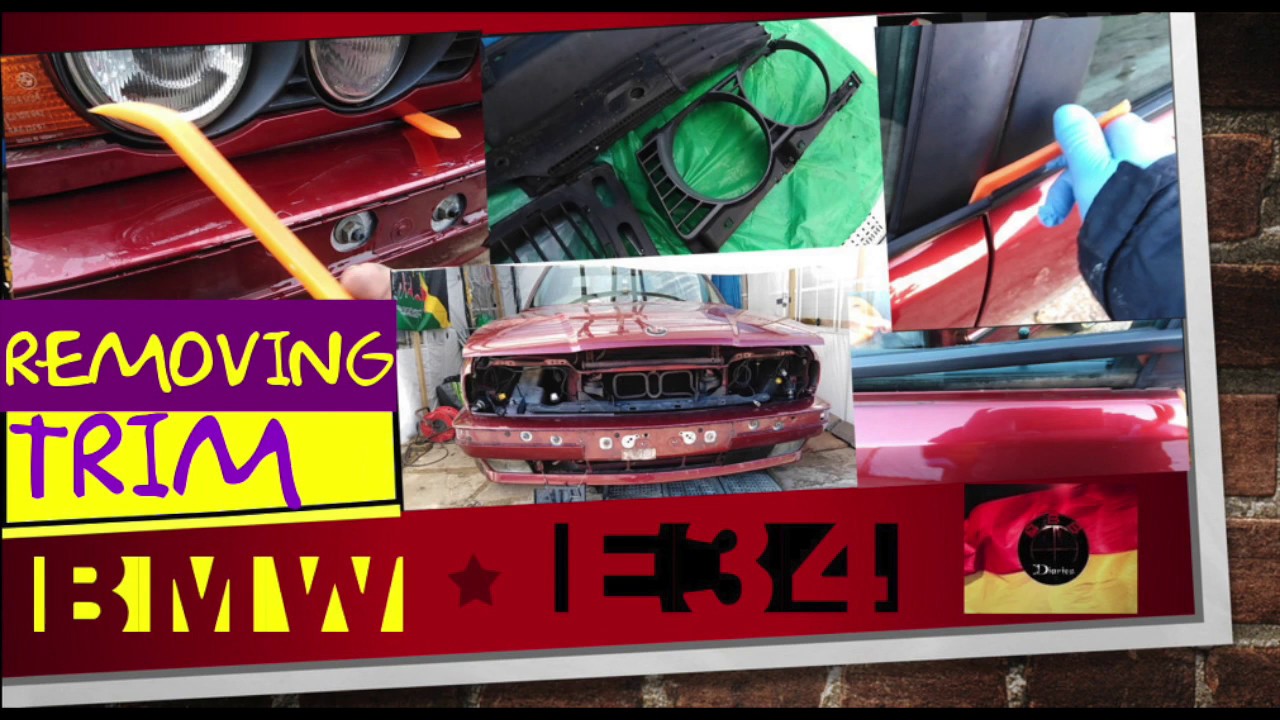 Removing BMW E34 Nose Cone, Window & Side Trim Panels Correctly, DIY REFURB БМВ Реставрация Дешево