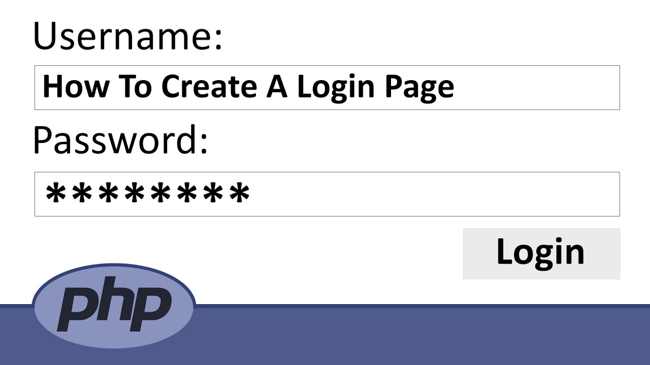 How to Create a Login Page in PHP