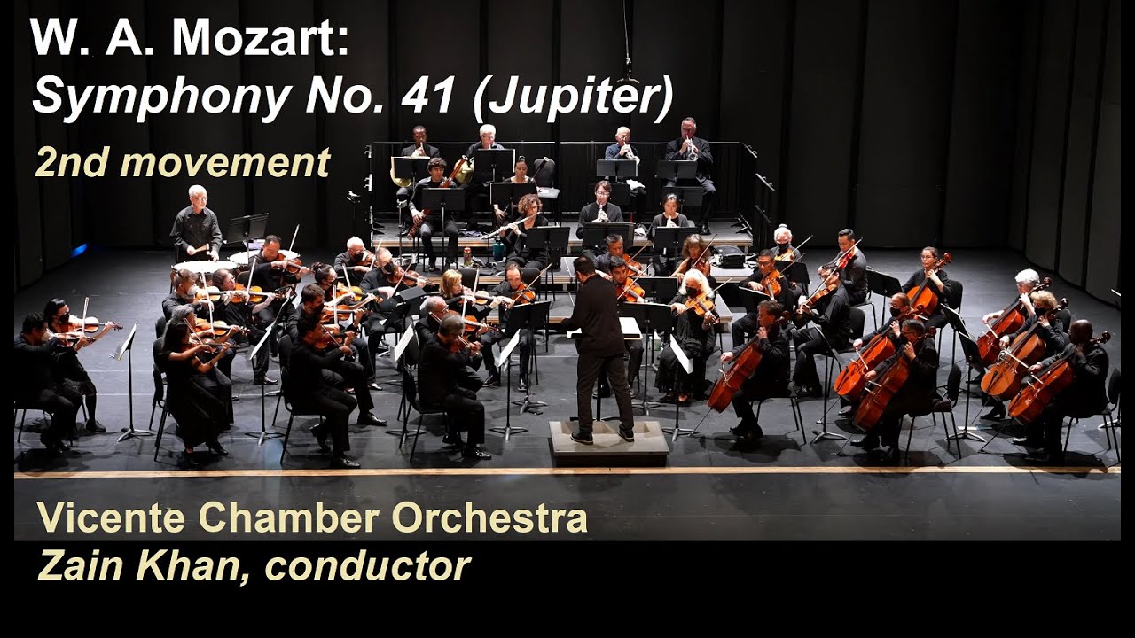 2nd Movement, Symphony No. 41, W. A. Mozart (Vicente Chamber Orchestra, Zain Khan)