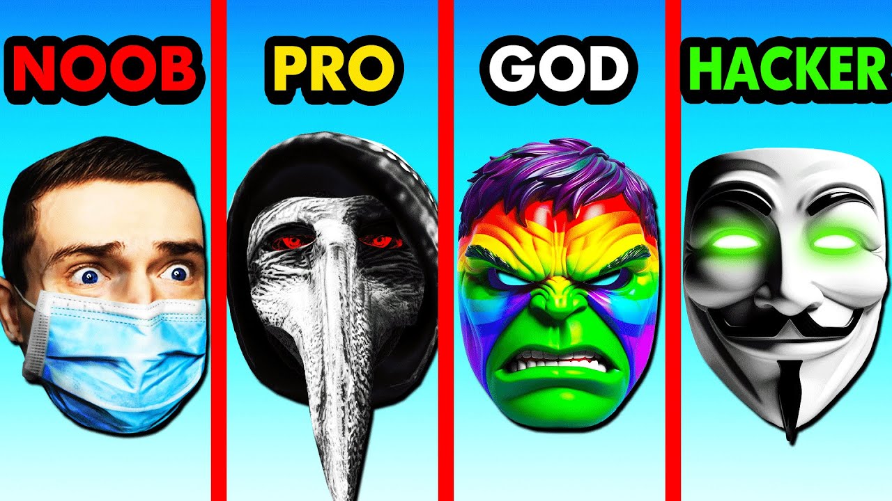 NOOB vs PRO vs HACKER MASK EVOLUTION