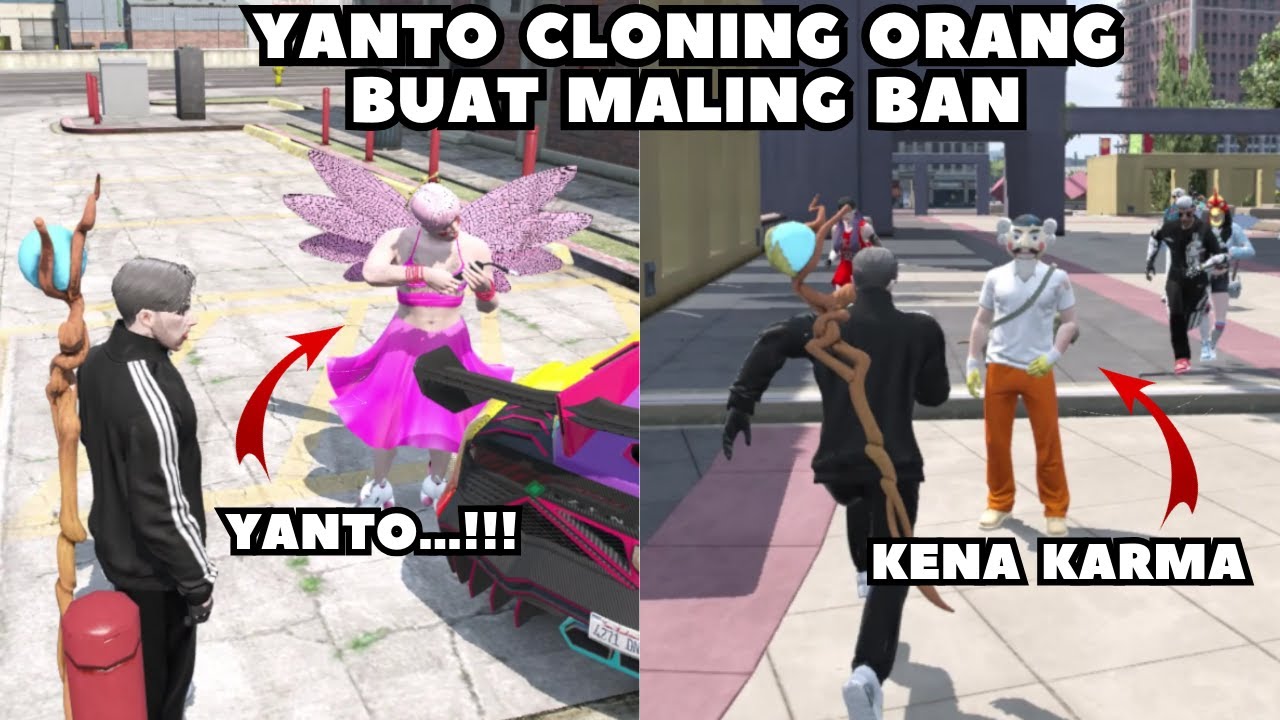YANTO CLONING ORANG BUAT NYURI BAN MOBIL...!!! - GTA V ROLEPLAY